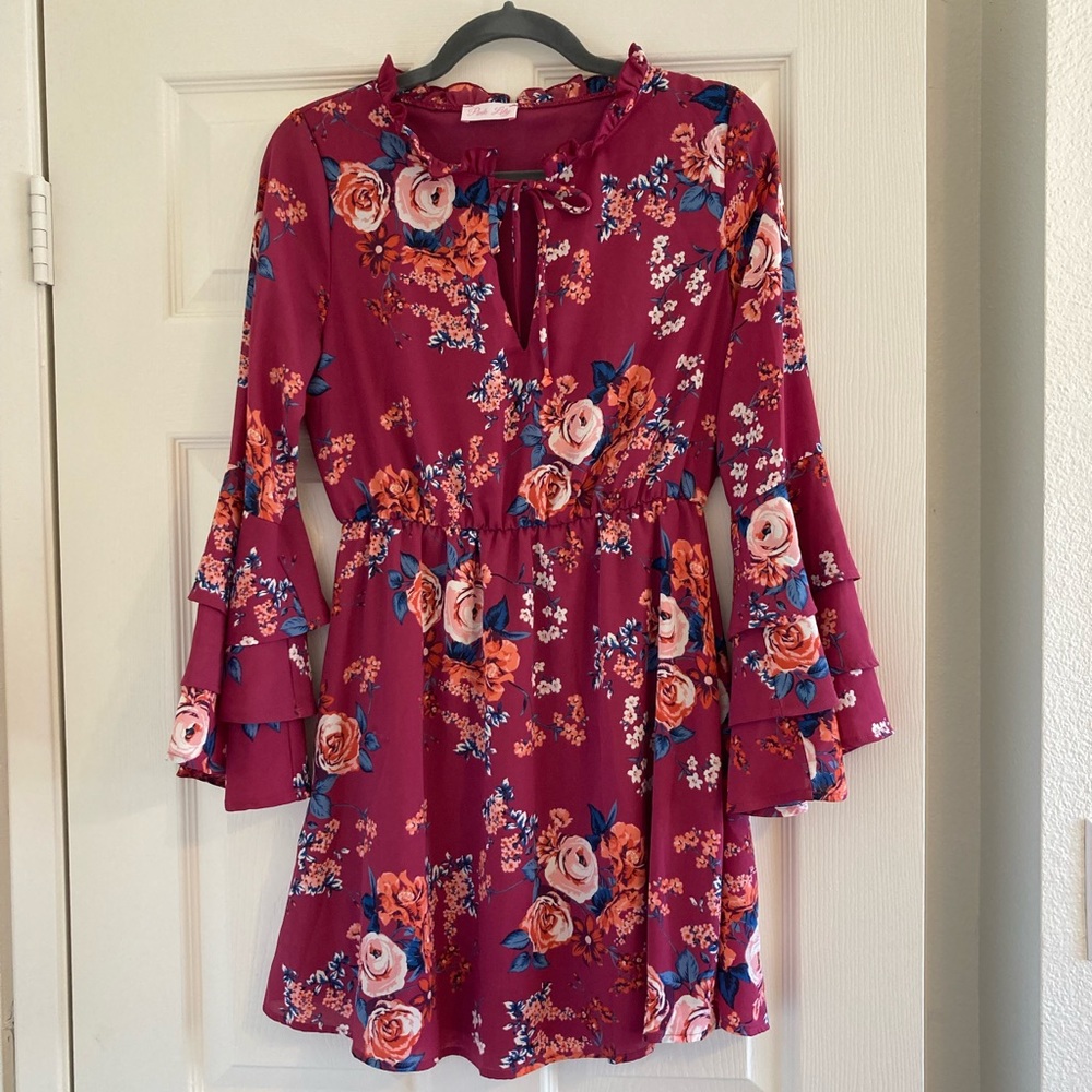 Floral mini Pink Lily dress